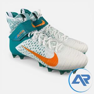 Nike Alpha Menace Elite 2 Football Cleats Miami Dolphins  Mens Sz 13 BV2077-108